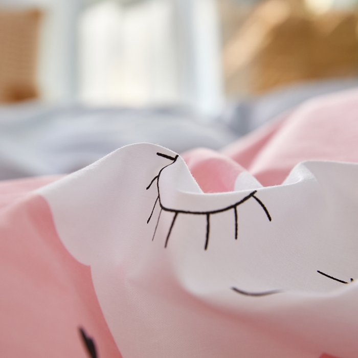 91家纺网 家纺一手货源 找家纺 星期三 2021新款卡通系列全棉13372四件套（加老板微信有会员价） 云朵心间