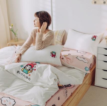 雅居纺 2022新款全棉水洗棉绣花四件套 施小美