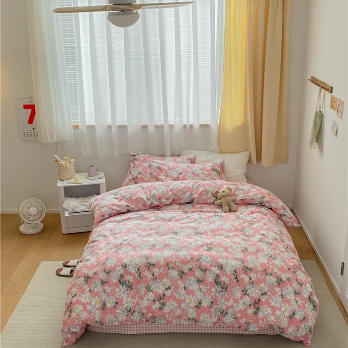 91家纺网 家纺一手货源 找家纺 棉眠 2021新款全棉13070四件套 满山花海