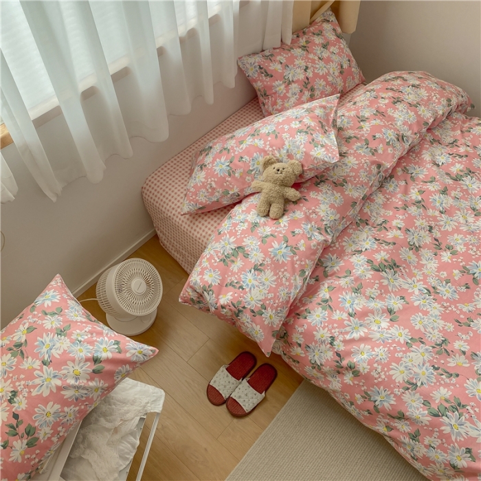 91家纺网 家纺一手货源 找家纺 棉眠 2021新款全棉13070四件套 满山花海