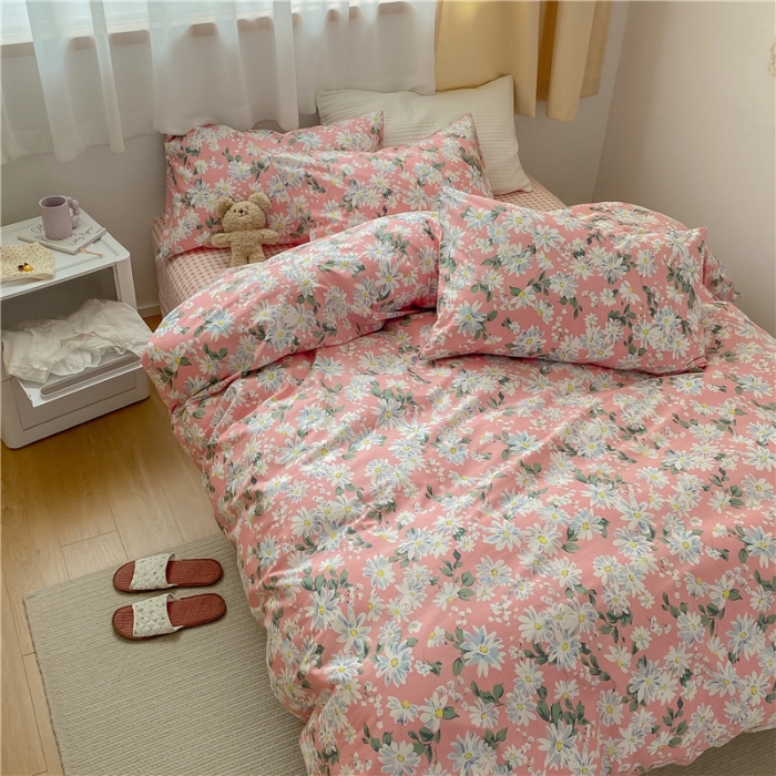 91家纺网 家纺一手货源 找家纺 棉眠 2021新款全棉13070四件套 满山花海