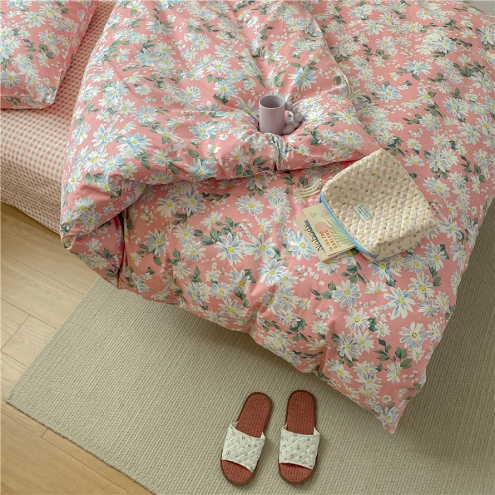 91家纺网 家纺一手货源 找家纺 棉眠 2021新款全棉13070四件套 满山花海