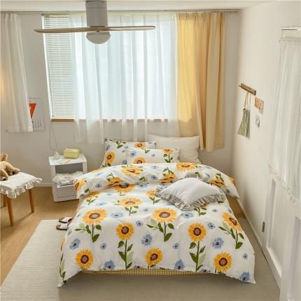 91家纺网 家纺一手货源 找家纺 棉眠 2021新款全棉13070四件套 秋之葵