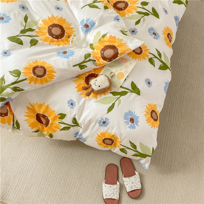 91家纺网 家纺一手货源 找家纺 棉眠 2021新款全棉13070四件套 秋之葵