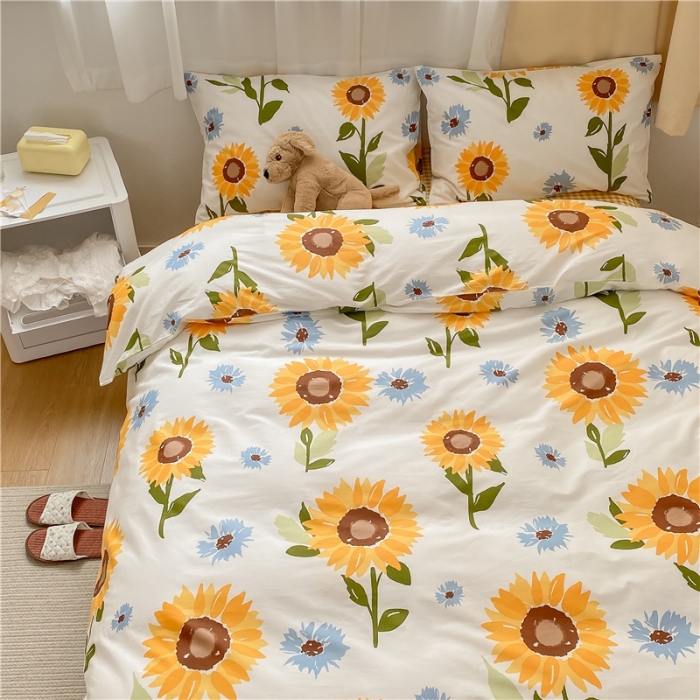 91家纺网 家纺一手货源 找家纺 棉眠 2021新款全棉13070四件套 秋之葵