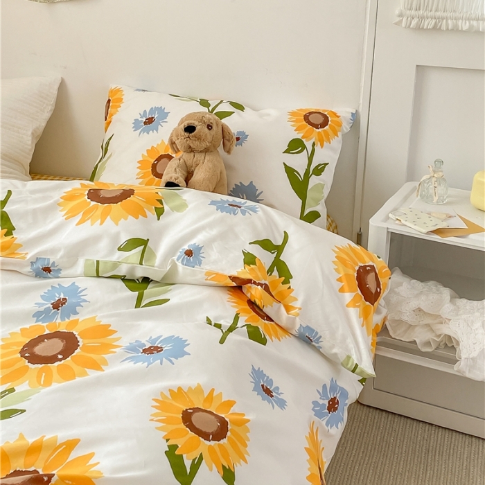 91家纺网 家纺一手货源 找家纺 棉眠 2021新款全棉13070四件套 秋之葵