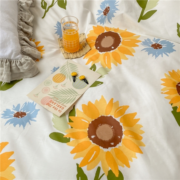 91家纺网 家纺一手货源 找家纺 棉眠 2021新款全棉13070四件套 秋之葵