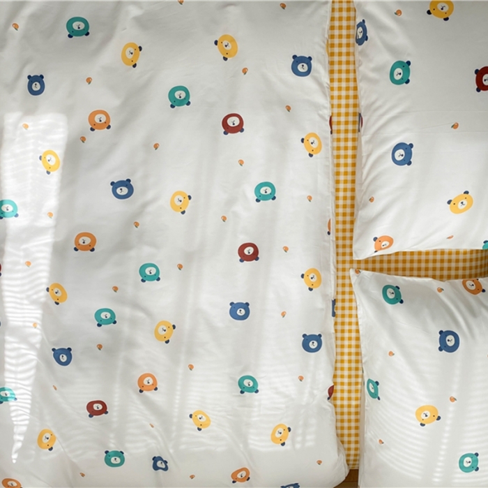 91家纺网 家纺一手货源 找家纺 棉眠 2021新款全棉13070四件套 小熊仔仔