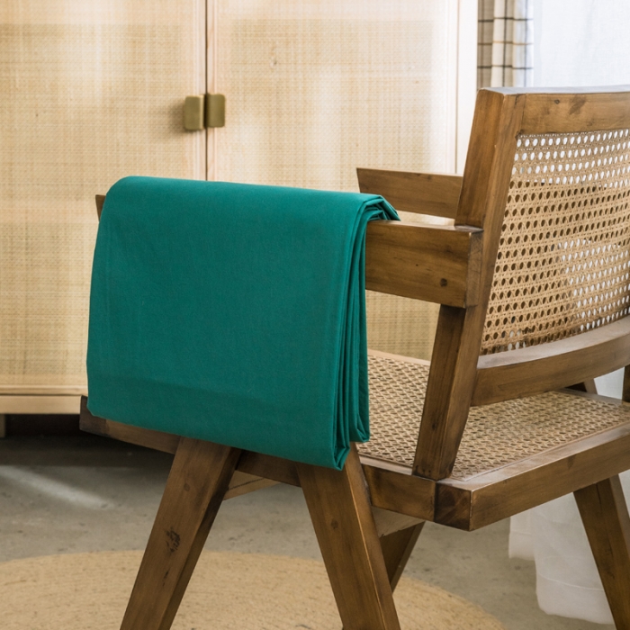 91家纺网 家纺一手货源 找家纺 雅居纺 2022新款全棉水洗棉单床笠 翠绿