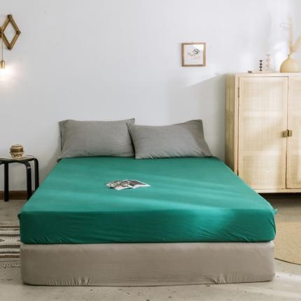 雅居纺 2022新款全棉水洗棉单床笠 翠绿