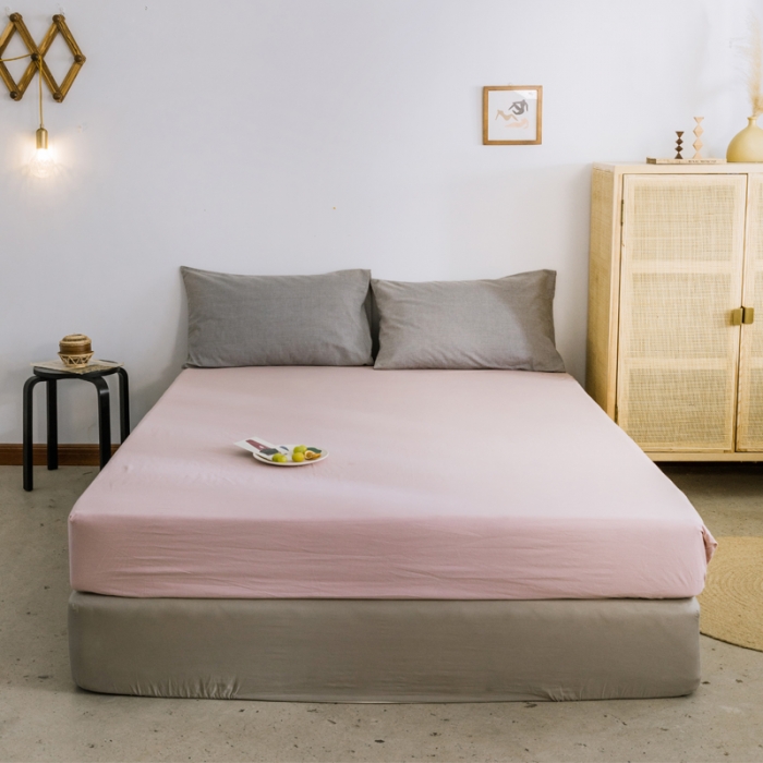 91家纺网 家纺一手货源 找家纺 雅居纺 2022新款全棉水洗棉单床笠 绅士红