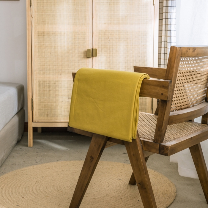 91家纺网 家纺一手货源 找家纺 雅居纺 2022新款全棉水洗棉单床笠 绅士黄