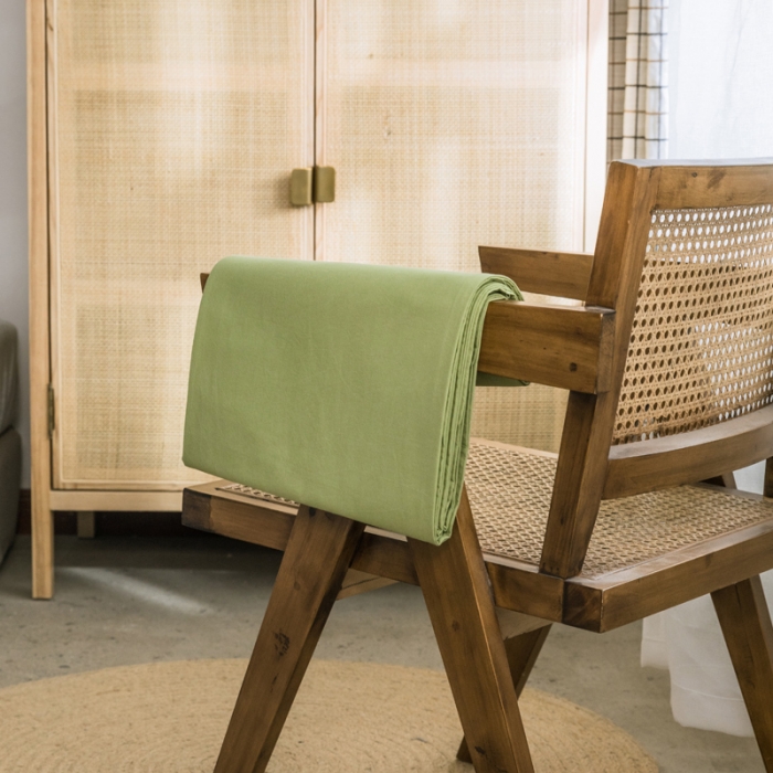 91家纺网 家纺一手货源 找家纺 雅居纺 2022新款全棉水洗棉单床单 果绿