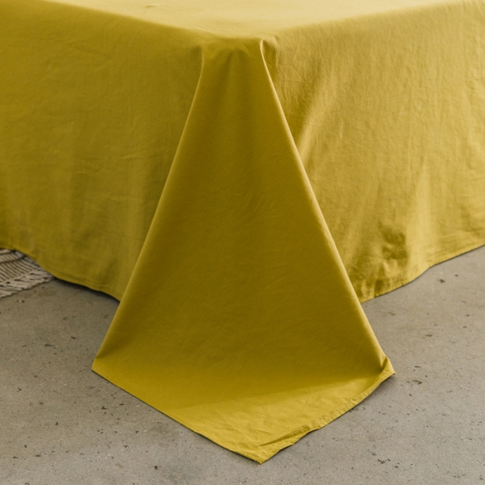 91家纺网 家纺一手货源 找家纺 雅居纺 2022新款全棉水洗棉单床单 绅士黄