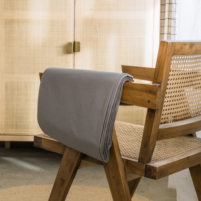 91家纺网 家纺一手货源 找家纺 雅居纺 2022新款全棉水洗棉单床单 绅士灰