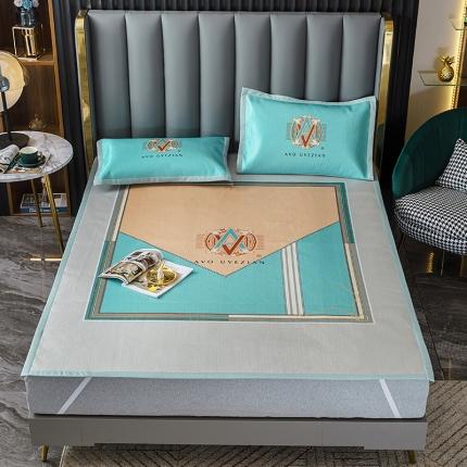 91家纺网 家纺一手货源 找家纺 （总）小芽家居 2024新款冰丝斜纹提花凉席三件套