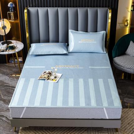 91家纺网 家纺一手货源 找家纺 （总）小芽家居 2024新款冰丝斜纹提花凉席三件套