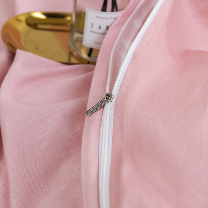 91家纺网 家纺一手货源 找家纺 U品汇 60s贡缎长绒棉刺绣全棉肌理纹绣花四件套 麦穗-粉玉