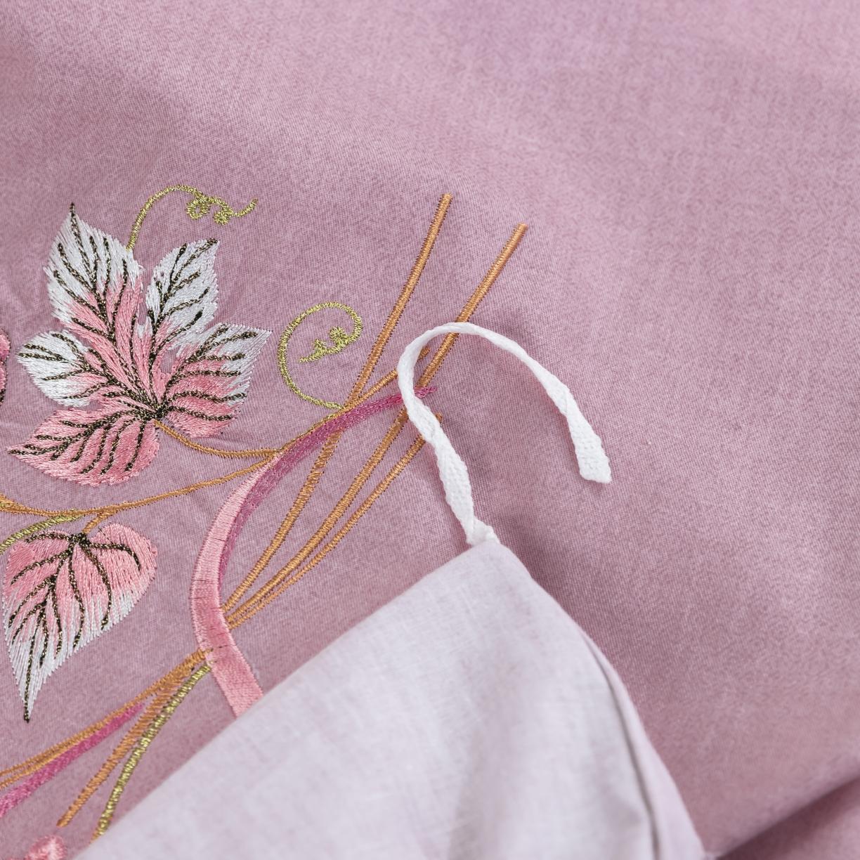 91家纺网 家纺一手货源 找家纺 U品汇 60s贡缎长绒棉刺绣全棉肌理纹绣花四件套麦穗-贵族粉