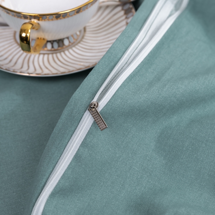 91家纺网 家纺一手货源 找家纺 U品汇 60s贡缎长绒棉刺绣全棉肌理纹绣花四件套麦穗-茵果绿