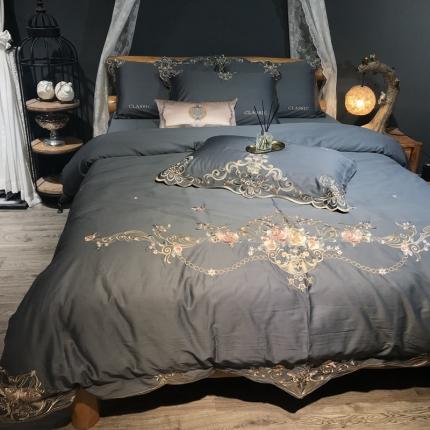 91家纺网 家纺一手货源 找家纺 （总）玖玖爱家纺 2021新款100支贡缎绣花四件套