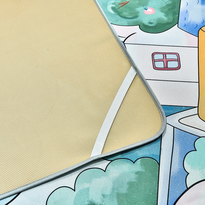 91家纺网 家纺一手货源 找家纺 同田2021新款水洗冰丝数码印花凉席三件套 飞天小魔女