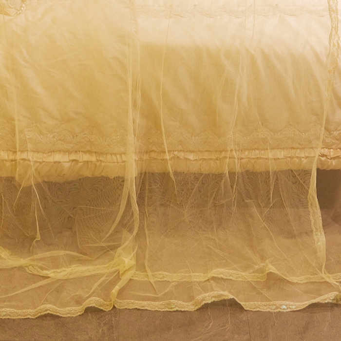 91家纺网 家纺一手货源 找家纺 新太阳 2022新款新款导轨蚊帐 轻纱曼舞黄