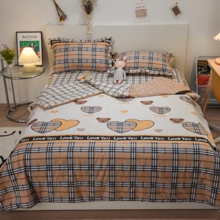 91家纺网 家纺一手货源 找家纺 （总）仟网汇 2021新款全棉夏被四件套