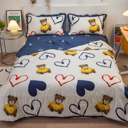 91家纺网 家纺一手货源 找家纺 （总）仟网汇 2021新款全棉夏被四件套