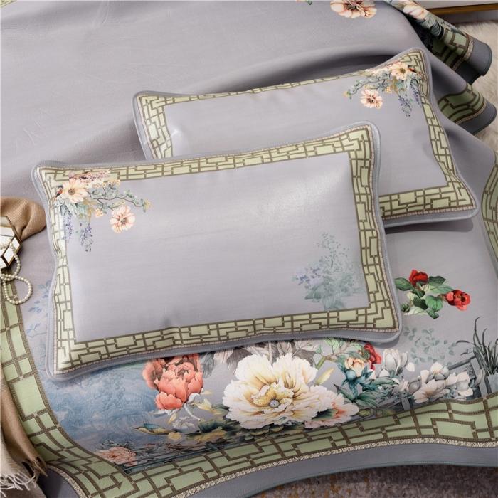 91家纺网 家纺一手货源 找家纺 彩绘头层水牛皮凉席-盛世牡丹