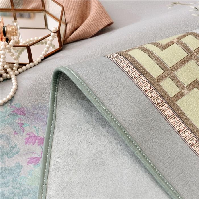 91家纺网 家纺一手货源 找家纺 彩绘头层水牛皮凉席-盛世牡丹