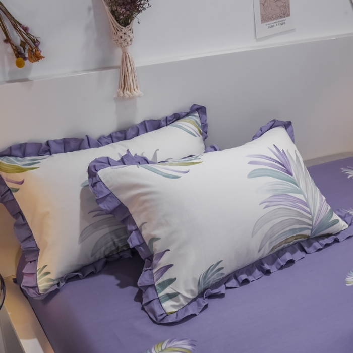 91家纺网 家纺一手货源 找家纺 仟网汇 2021新款全棉夏被四件套 风信草