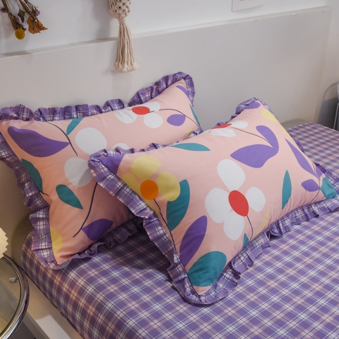 91家纺网 家纺一手货源 找家纺 仟网汇 2021新款全棉夏被四件套 花漾