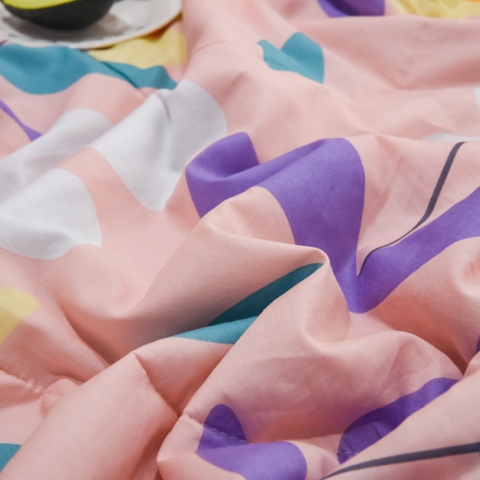 91家纺网 家纺一手货源 找家纺 仟网汇 2021新款全棉夏被四件套 花漾