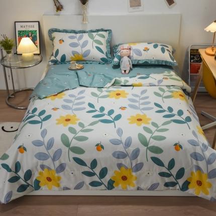 仟网汇 2021新款全棉夏被四件套 凌落花