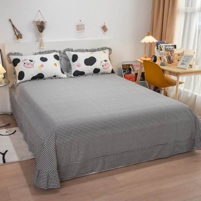 91家纺网 家纺一手货源 找家纺 仟网汇 2021新款全棉夏被四件套 奶牛