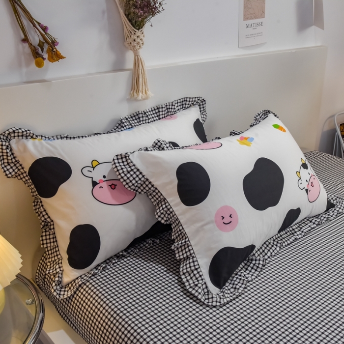 91家纺网 家纺一手货源 找家纺 仟网汇 2021新款全棉夏被四件套 奶牛