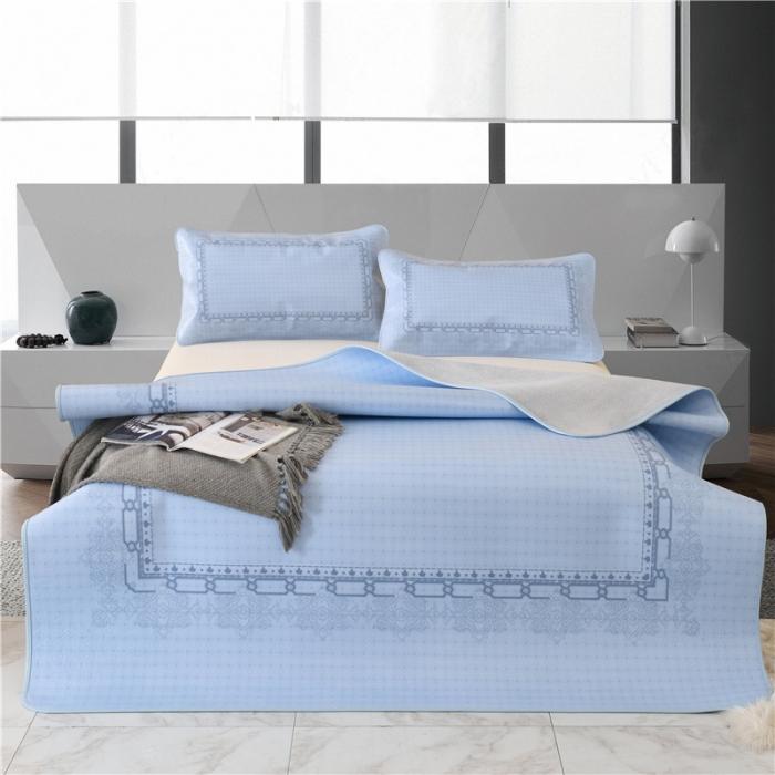 91家纺网 家纺一手货源 找家纺 彩绘头层牛皮凉席 希尔