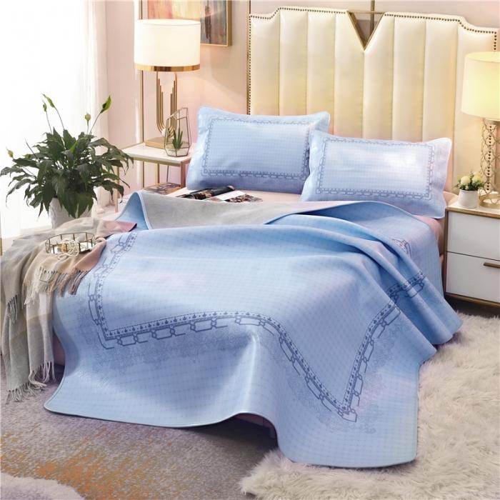 91家纺网 家纺一手货源 找家纺 彩绘头层牛皮凉席 希尔