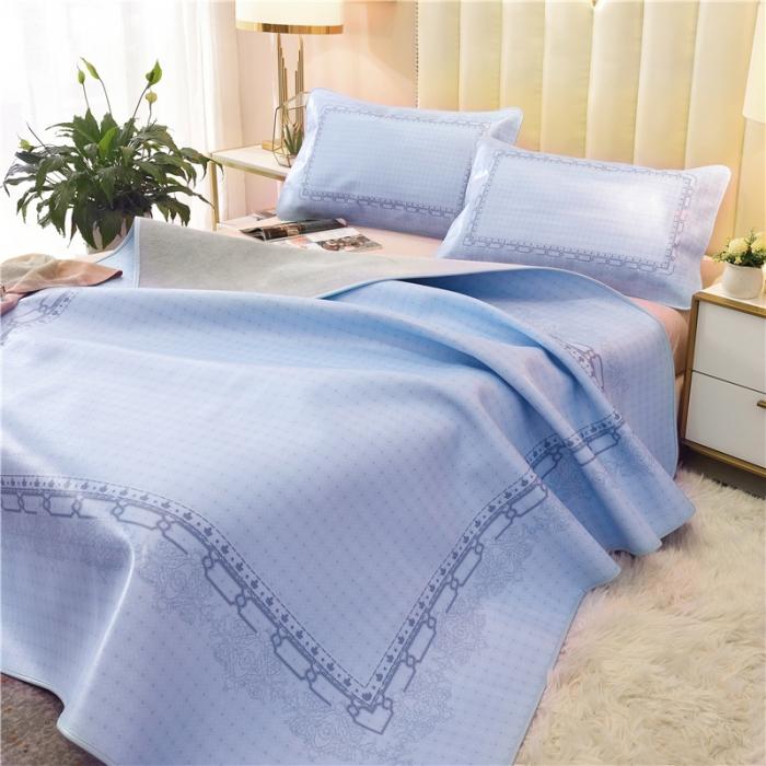 91家纺网 家纺一手货源 找家纺 彩绘头层牛皮凉席 希尔