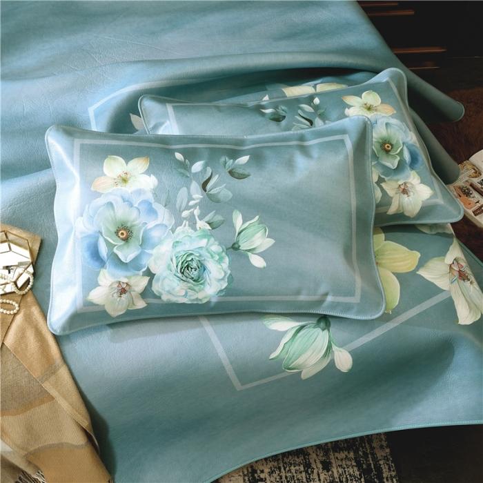 91家纺网 家纺一手货源 找家纺 彩绘头层牛皮凉席 -优美春熙