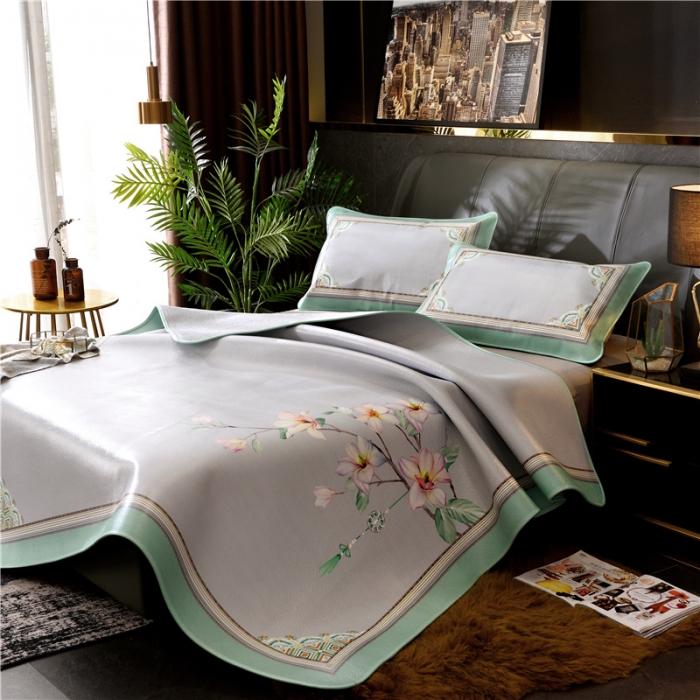 91家纺网 家纺一手货源 找家纺 彩绘头层牛皮凉席 -羽梦