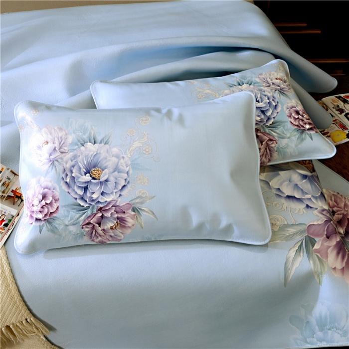 91家纺网 家纺一手货源 找家纺 彩绘头层牛皮凉席 -花舞印象