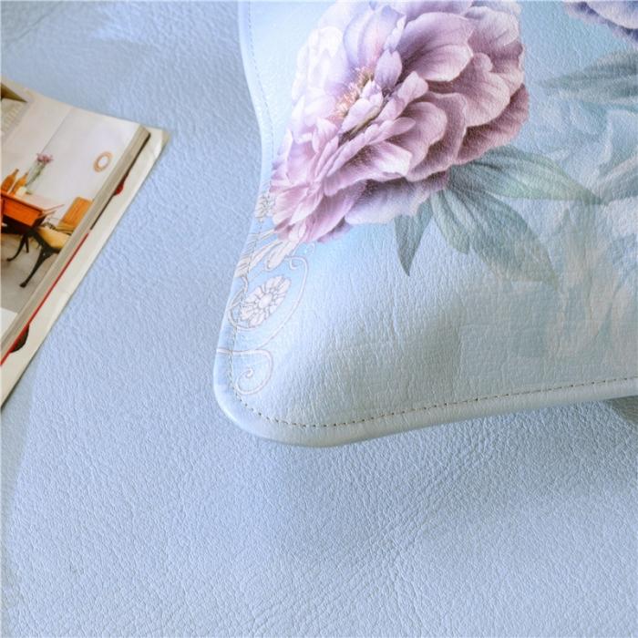 91家纺网 家纺一手货源 找家纺 彩绘头层牛皮凉席 -花舞印象