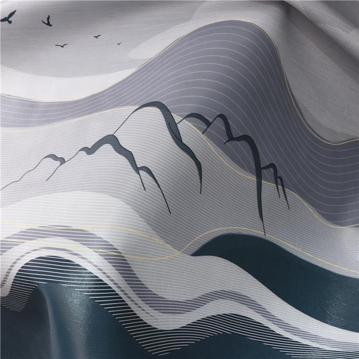 91家纺网 家纺一手货源 找家纺 彩绘头层牛皮凉席 -大雁孤山