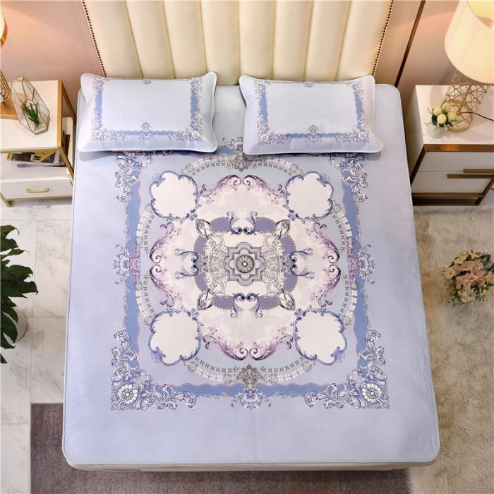 91家纺网 家纺一手货源 找家纺 彩绘头层牛皮凉席 -达斯