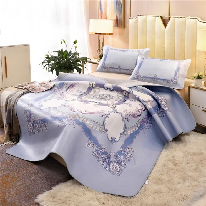 91家纺网 家纺一手货源 找家纺 彩绘头层牛皮凉席 -达斯