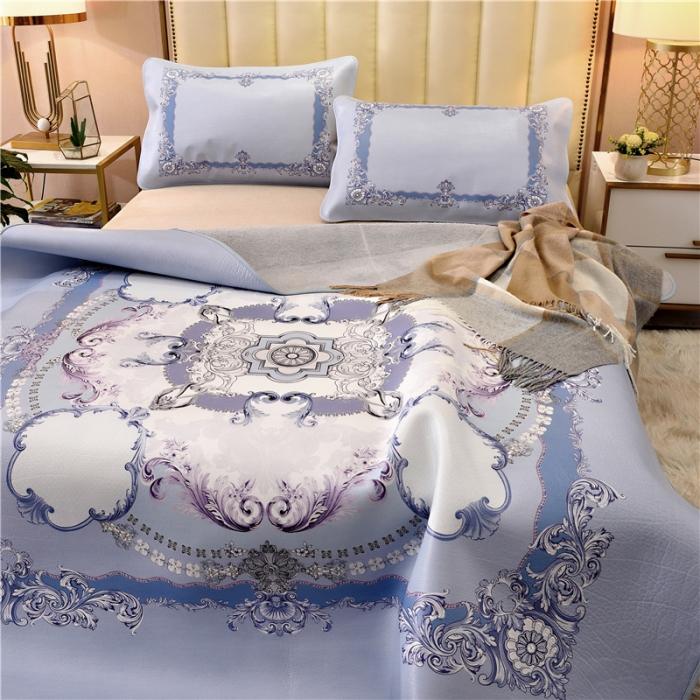 91家纺网 家纺一手货源 找家纺 彩绘头层牛皮凉席 -达斯