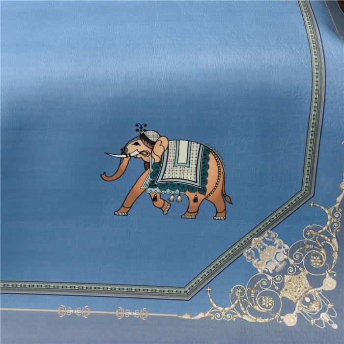 91家纺网 家纺一手货源 找家纺 彩绘头层牛皮凉席 -查尔斯蓝