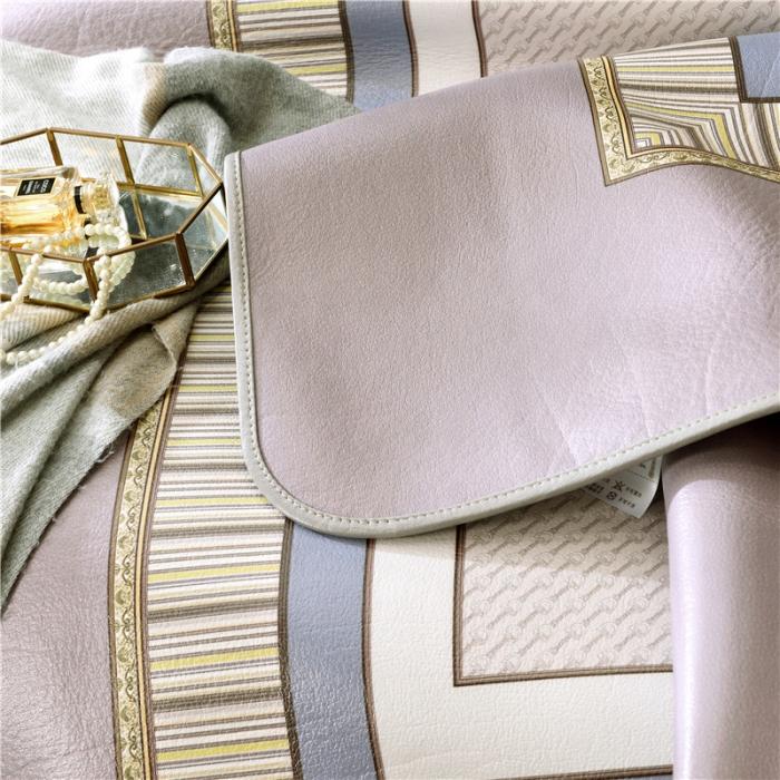 91家纺网 家纺一手货源 找家纺 彩绘头层牛皮凉席 -策马奔腾-灰